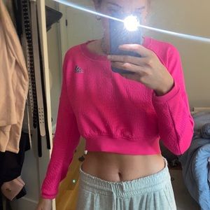 Pink adidas workout top